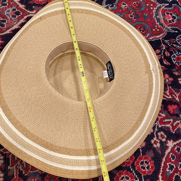 San Diego Hat Co. large tan white trim hat ? women size OS NEW summer beach ?️ main image 4